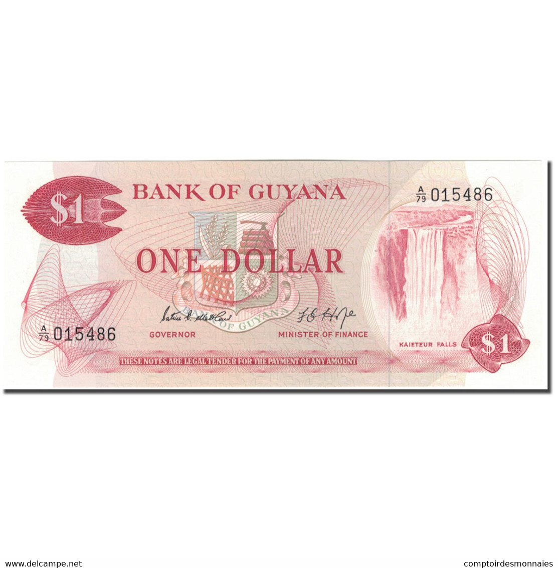 Billet, Guyana, 1 Dollar, KM:21d, NEUF - Guyana