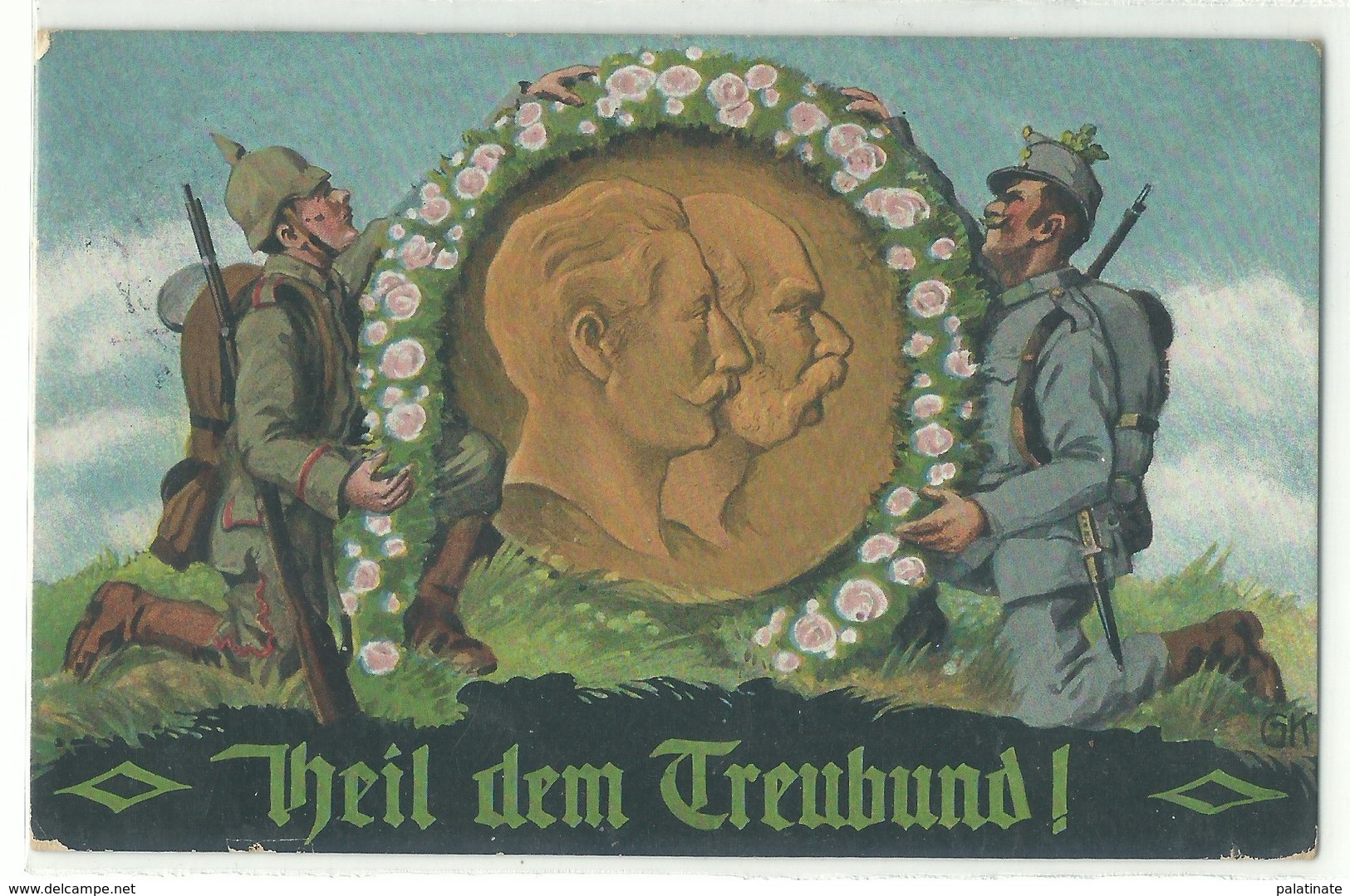 "Heil Dem Treubund!" Zwei Kaiser 1914 In Die Schweiz Zensur WESEL - War 1914-18