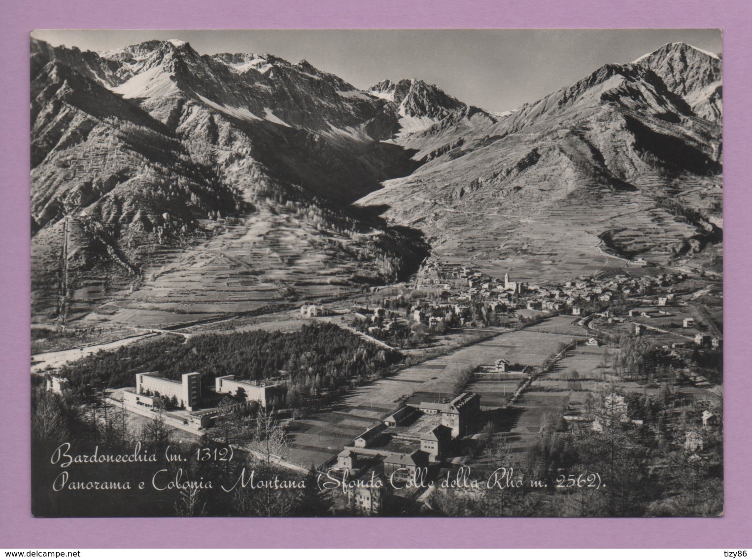 Bardonecchia - Panorama E Colonia Montana (Sfondo Colle Della Rho) - Otros & Sin Clasificación