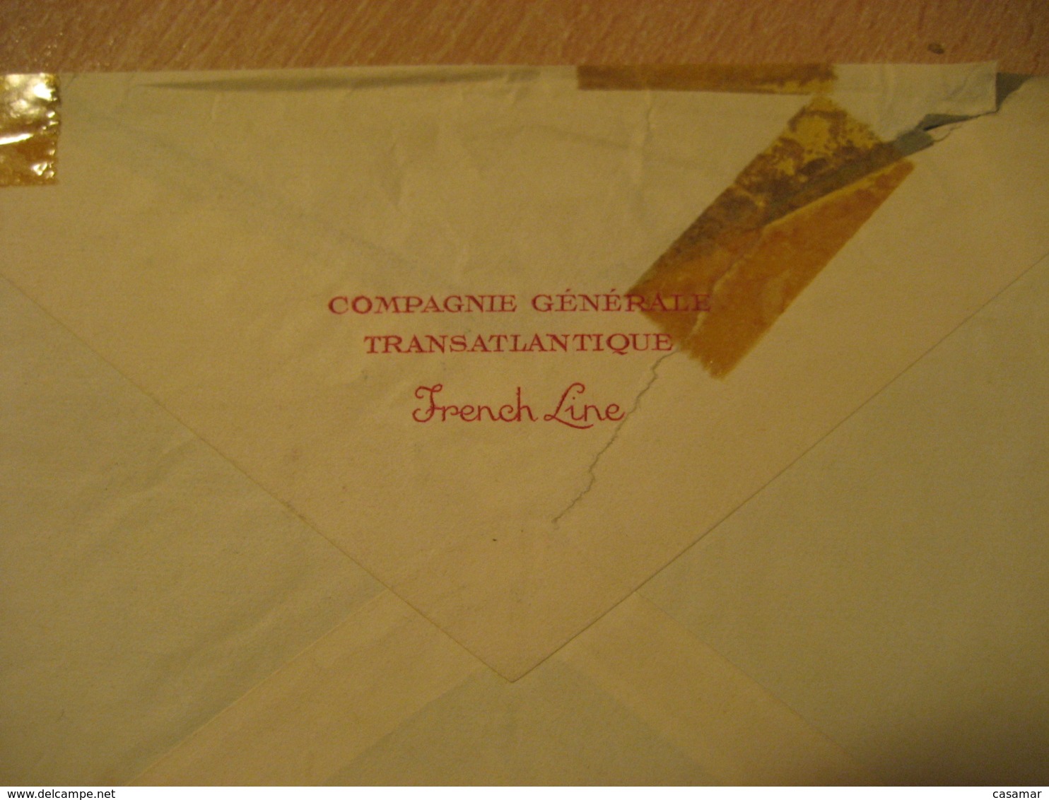 COMPAGNIE GENERALE TRANSATLANTIQUE French Line 1951 To England Air Cover TRINIDAD & TOBAGO West Indies British Colonies - Trinité & Tobago (1962-...)