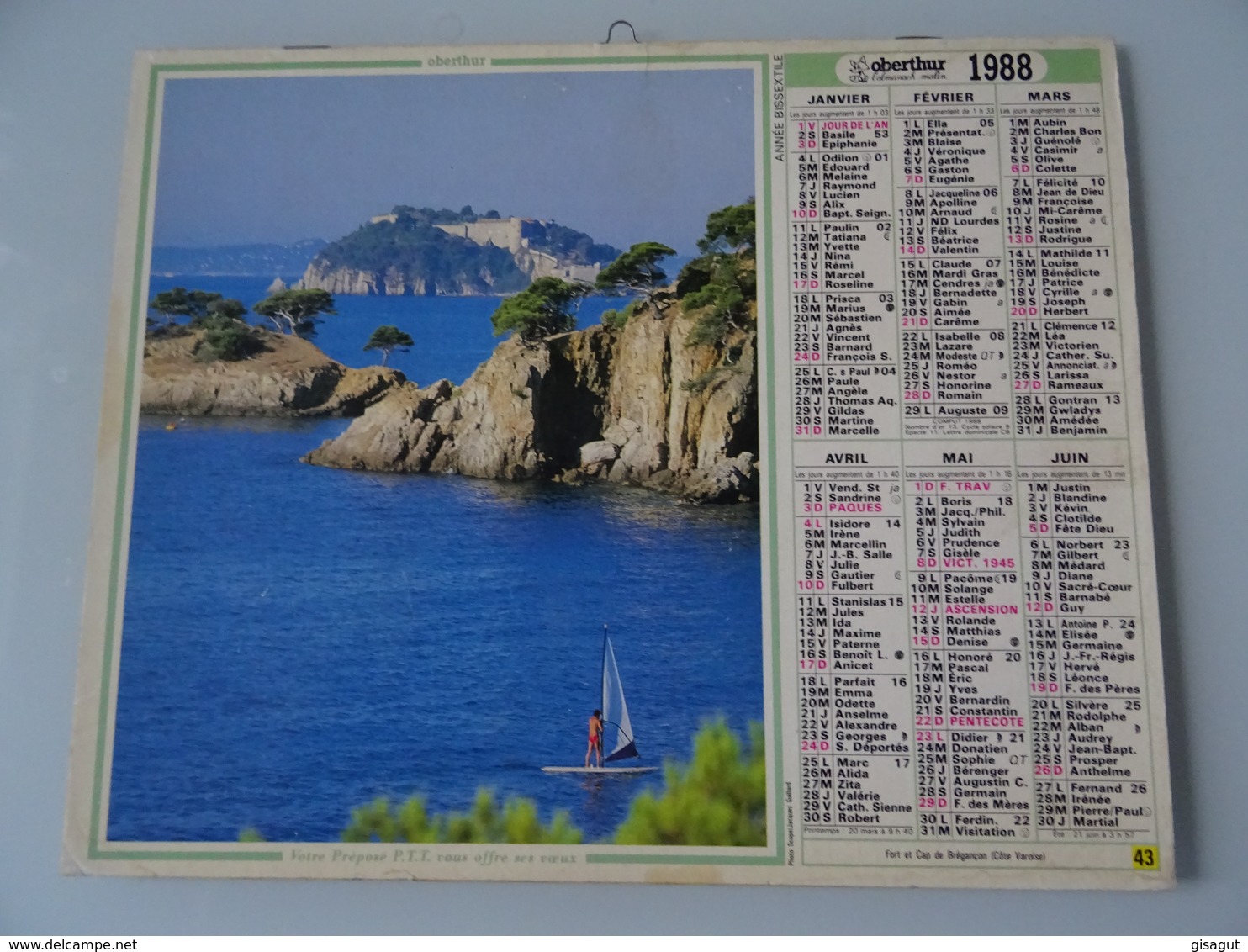 Almanach Ptt De 1988 - Grand Format : 1981-90