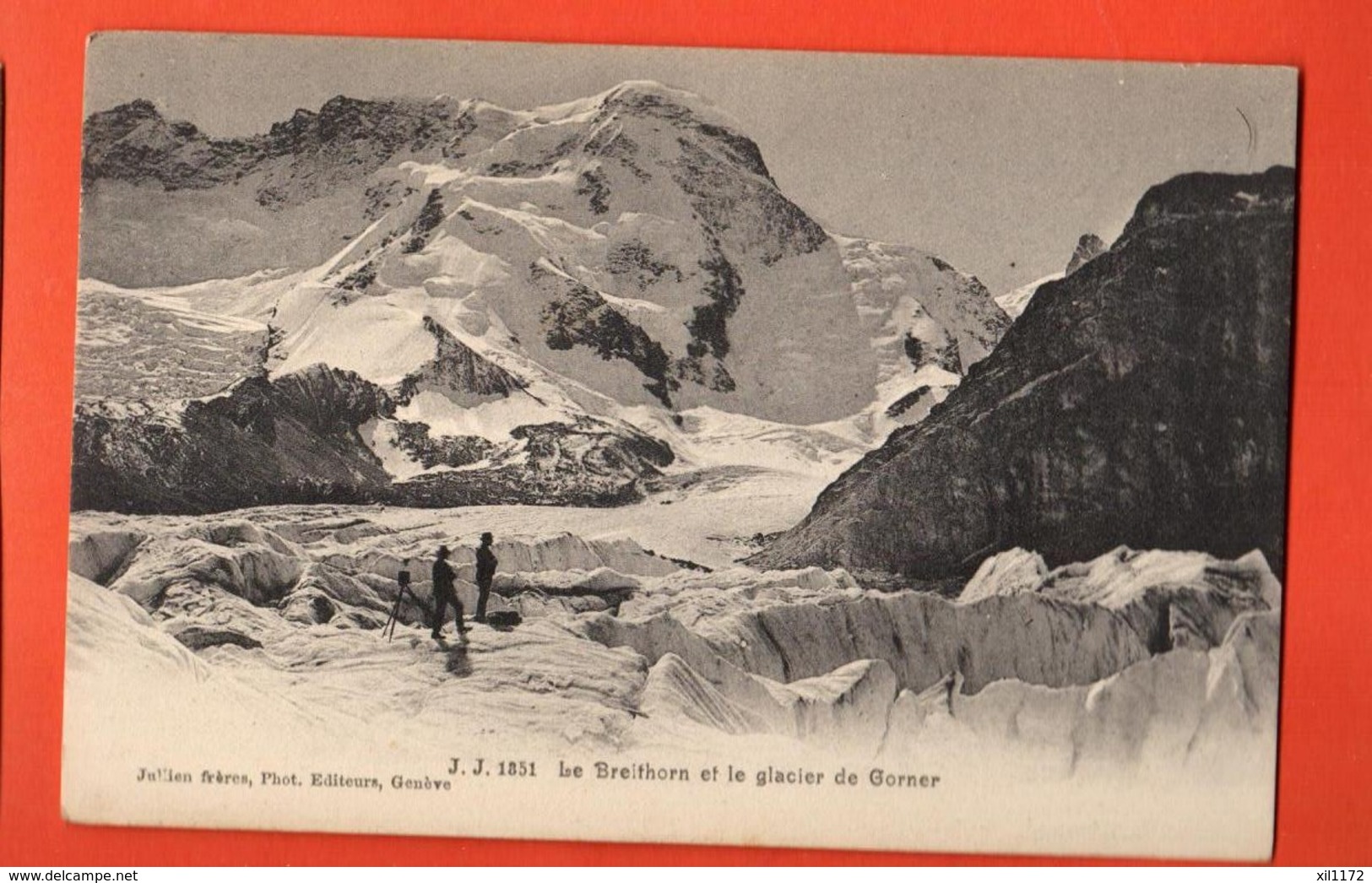 VARR-25 Breithorn Et Le Gacier De Gorner Gornergrat. Bergleute. Ob Zermatt. Nicht Gelaufen Jullien 1851 - Zermatt