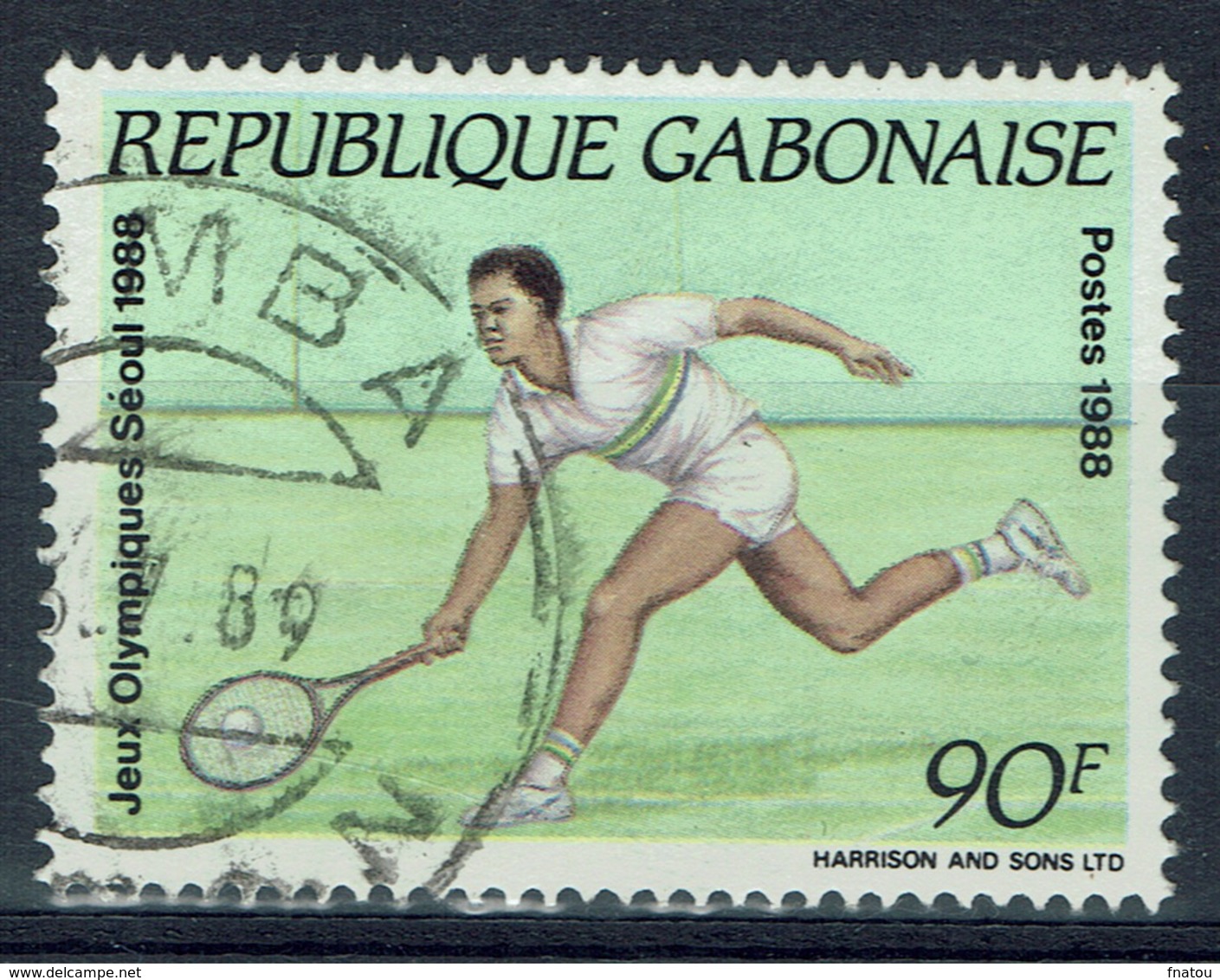 Gabon, Tennis, Summer Olympics, Seoul, South Korea, 1988, VFU - Gabon