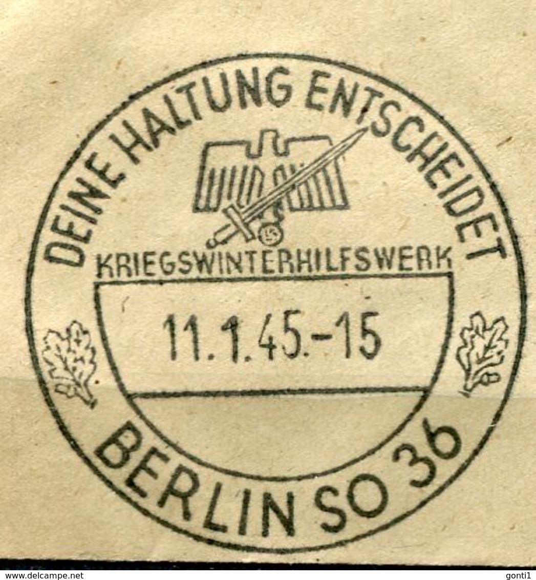 German Empires,DR 1945 Stempelbeleg Mit Mi.907 Und Propaganda SST"BERLIN SO36-Deine Haltung Entscheidet."1 Beleg - Lettres & Documents