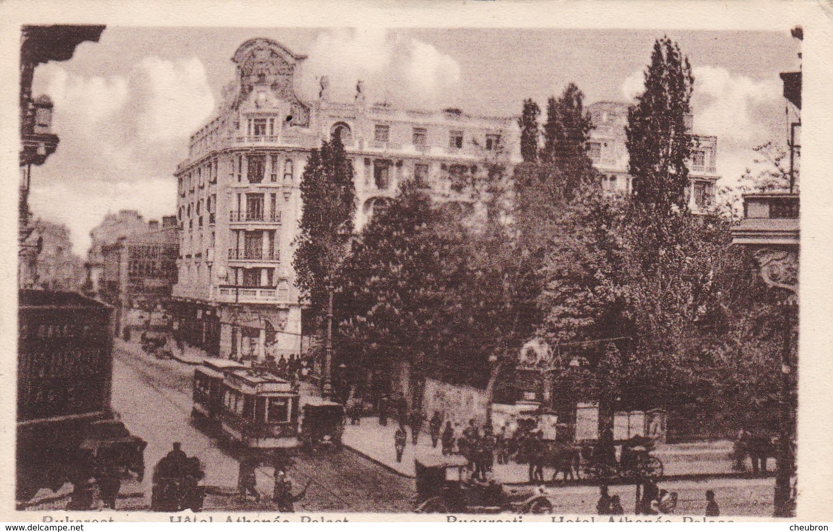 ROUMANIE . BUCAREST. BUKAREST. CPA. HOTEL ATHÉNÉE PALACE. ANNEE 1919 - Rumänien