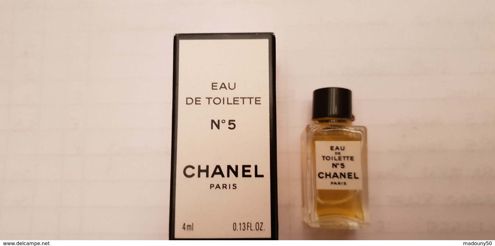 MINIATURE PARFUM  CHANEL  N°5  EDT 4ml Boite "carrée" Inscription EDT Haut De La Boite - Miniatures Femmes (avec Boite)