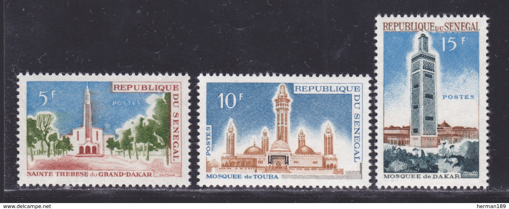 SENEGAL N°  242 à 244 ** MNH Neufs Sans Charnière, TB (D8352) Monuments Religieux -1964 - Sénégal (1960-...)