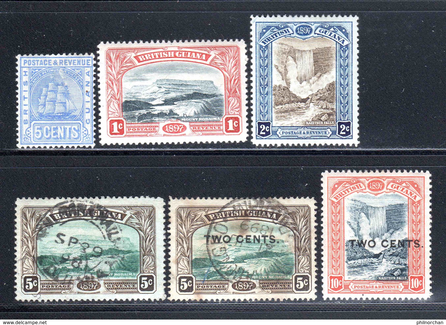 Guiana 1860/1938 50 Timbres Différents B/TB  25 € (cote 161,75 €) - Guyane Britannique (...-1966)