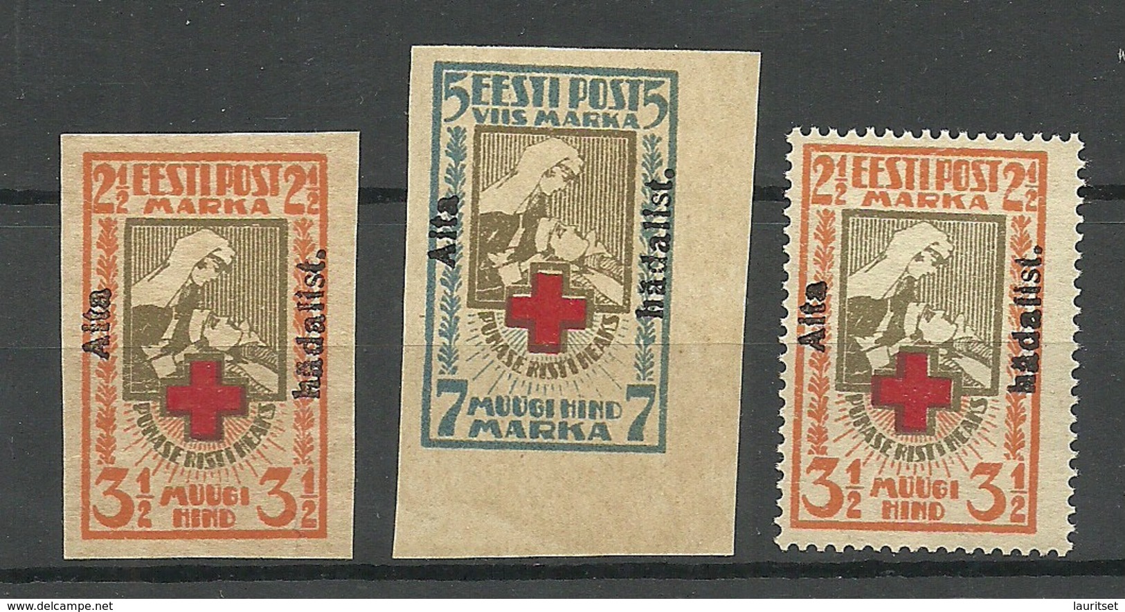 FAUX Estland Estonia 1923 Michel 46 - 47 B & 46 A MNH FAKE Fälschungen - Estland