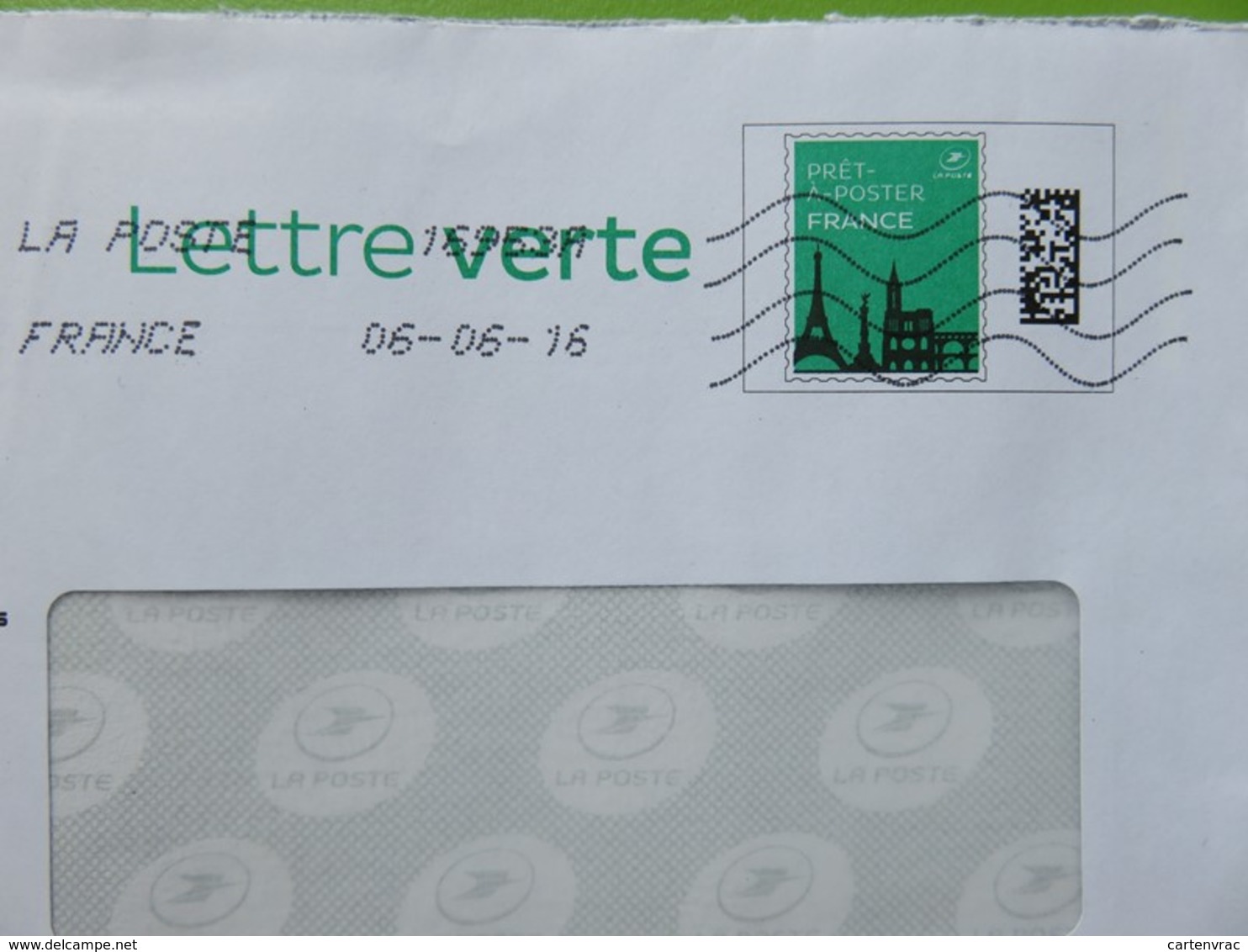 PAP - Entier Postal - Monuments Tour Eiffel - Thibal - Route De Bournac - St Affrique (12) - Lettre Verte - 06.06.16 - PAP: Private Aufdrucke