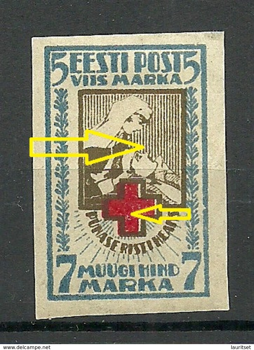 Estland Estonia 1921 Michel 30 B ERROR Variety Abart * - Estonia