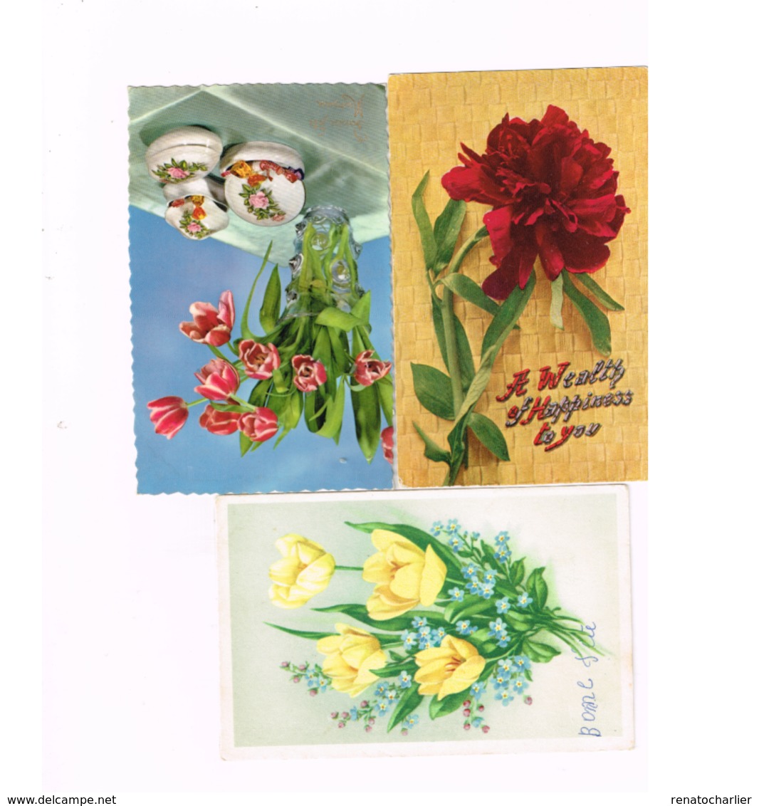 Lot De 8 Cartes.Fleurs. - Flowers