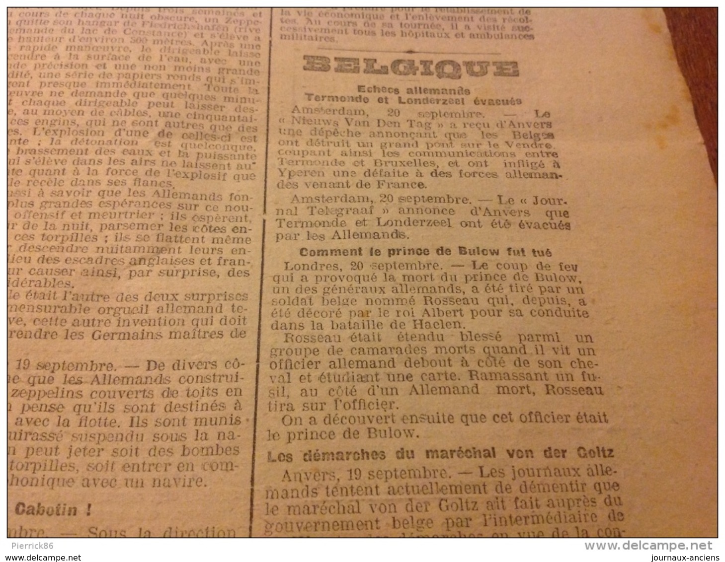 WW1 JOURNAUX DE GUERRE du 21 Septembre 1914 LES BARBARES INCENDIENT LA CATHÉDRALE DE REIMS - MAUBEUGE