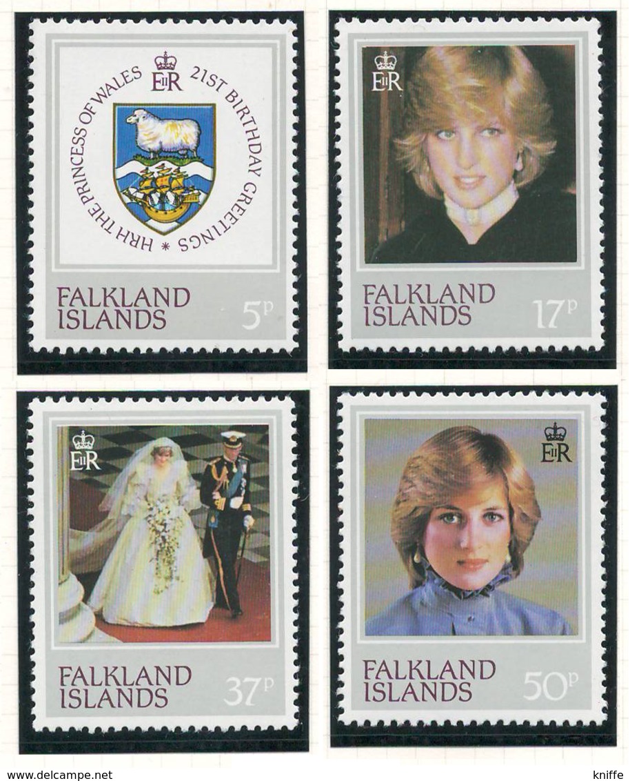 Falkland Islands, 1982 The 21st Anniversary Of The Birth Of Diana, Princess Of Wales, 1961-1997 - MNH - AT-49 - Falkland Islands