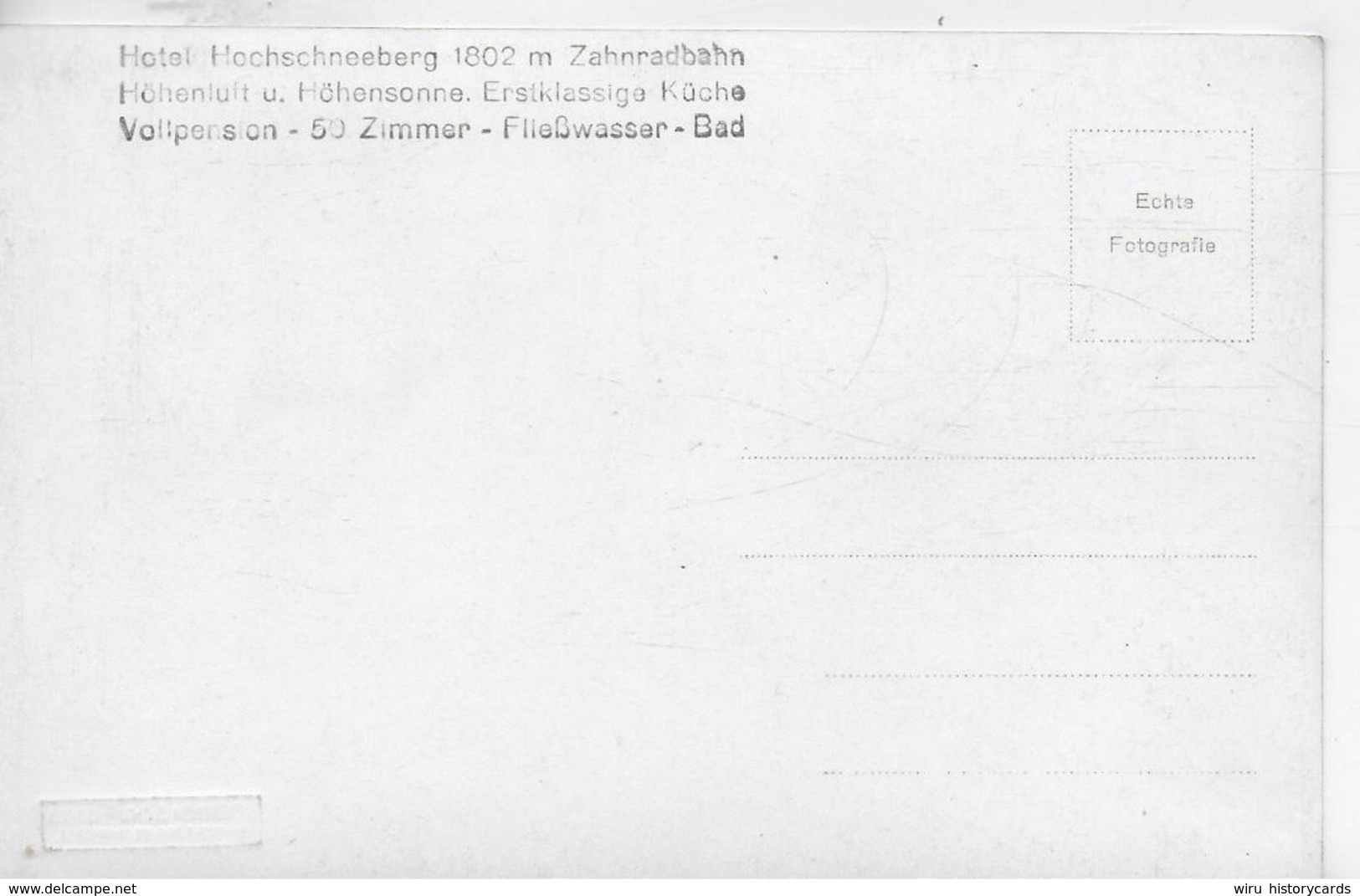 AK 0140  Hotel Hochschneeberg - Verlag Schuhmann Um 1940-50 - Schneeberggebiet