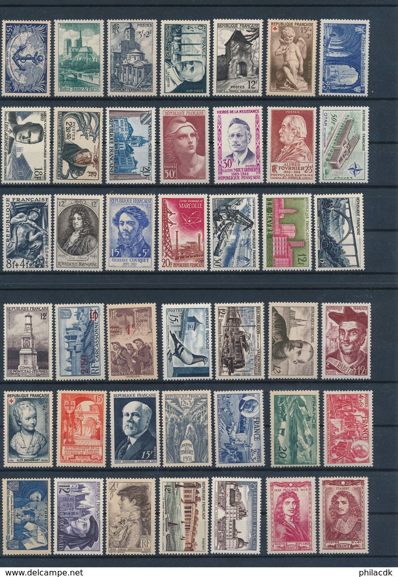 FRANCE - BELLE COLLECTION DE 391 TIMBRES NEUFS** SANS CHARNIERE - FORTE COTE VOIR SCANNS RECTO VERSO