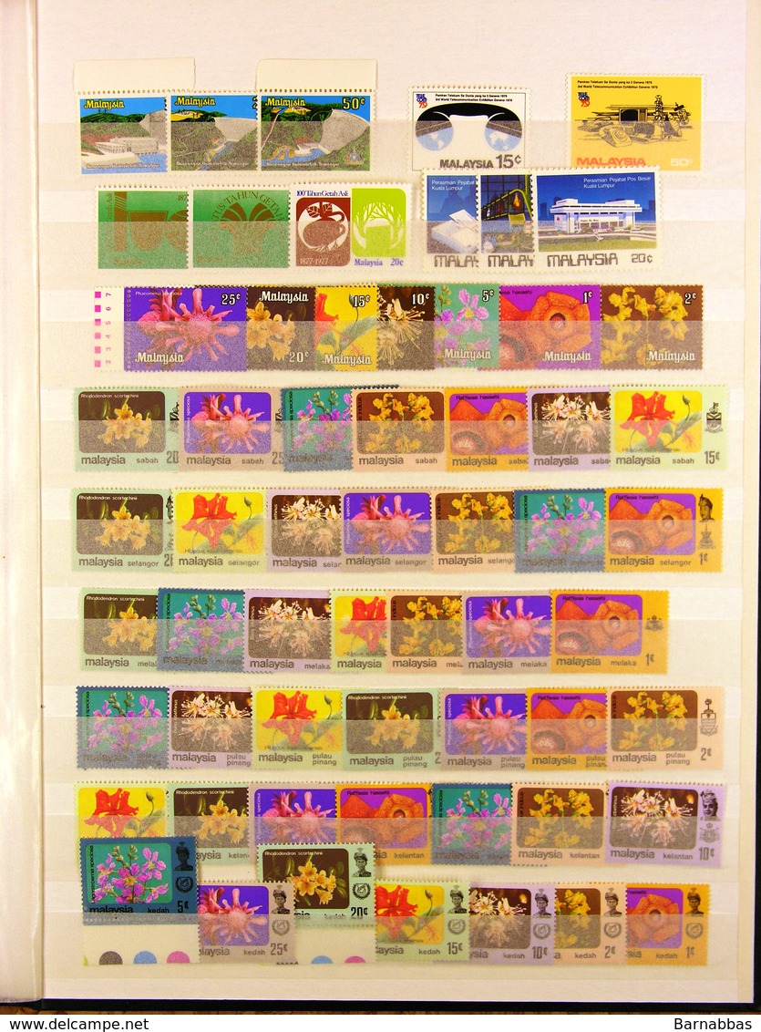 MALAYSIA  (DC125), Many Complete MNH.sets And Souvenir Sheets - Collections (with Albums)