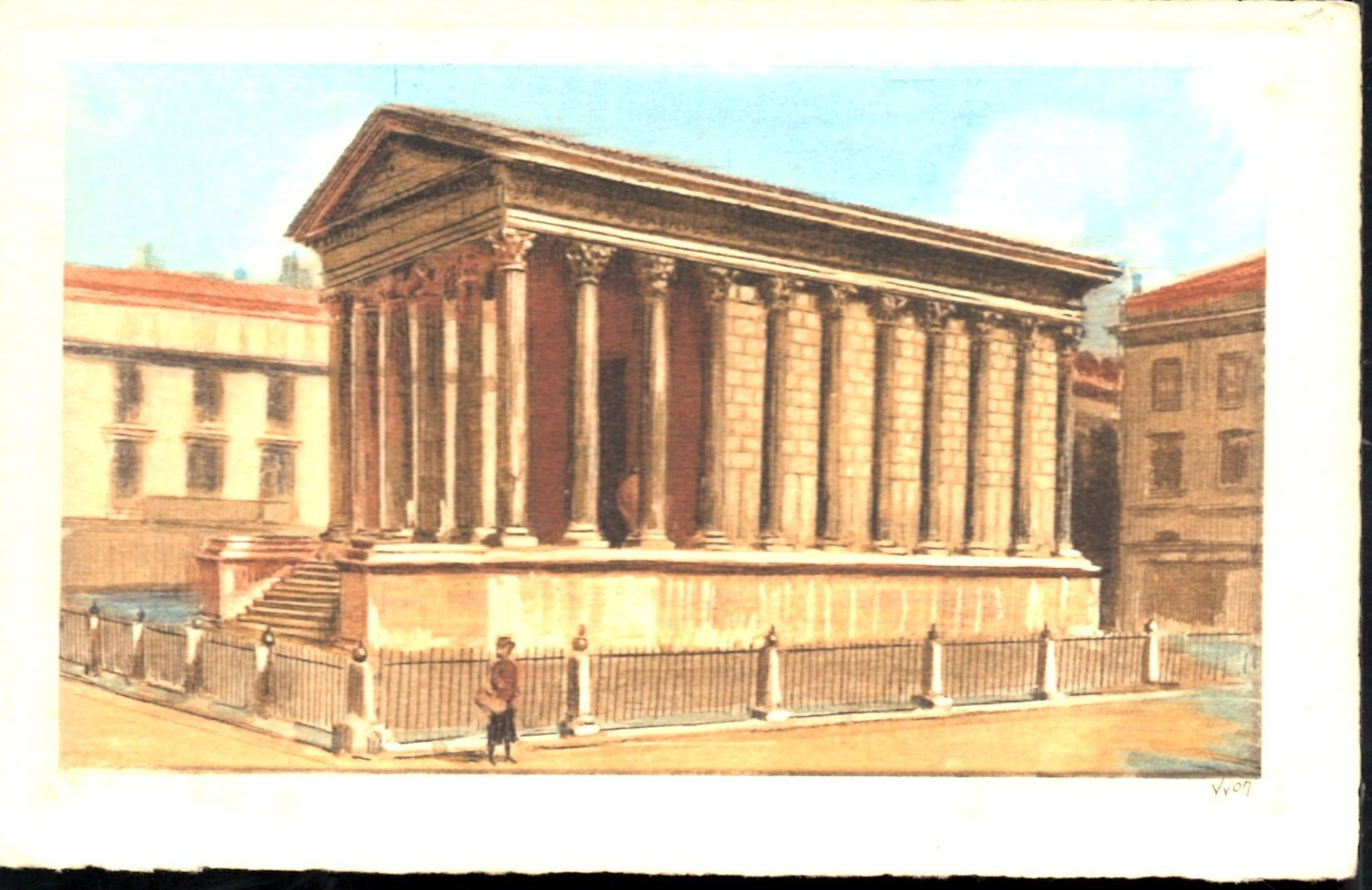 NIMES La Maison Carrée Carte Ecrite En 1956 TBE - Nîmes