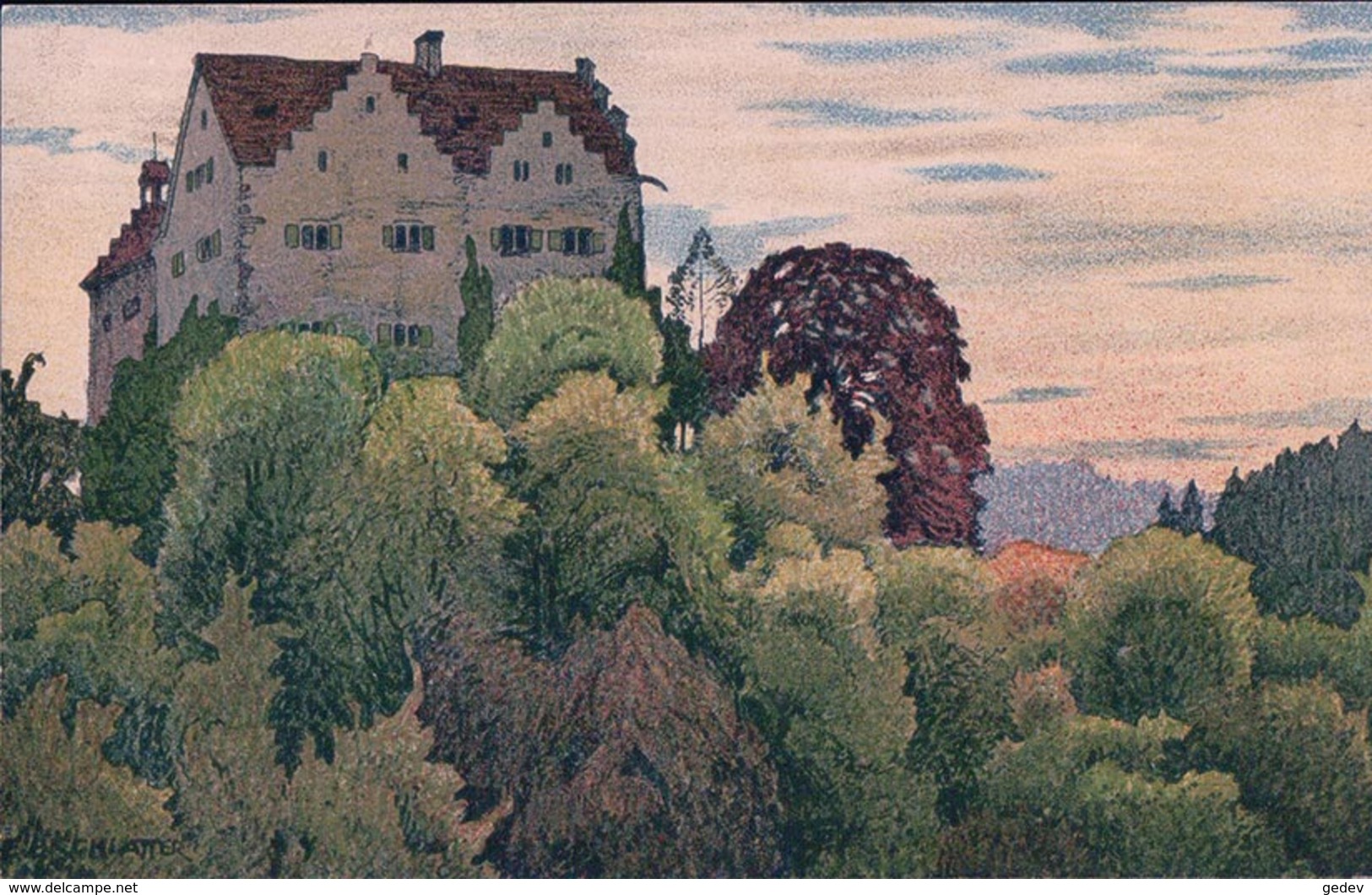 Ermatingen TG, Schloss Salenstein, Illustrateur Ernest Schlatter, Litho (339) - Salenstein