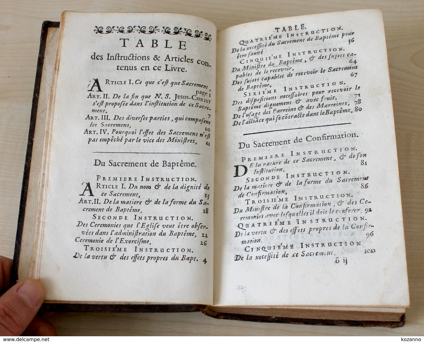 10/ ANCIEN LIVRE Des Sept Sacremens De L'église - Carranza De La Mirande - 1692 - Jusque 1700