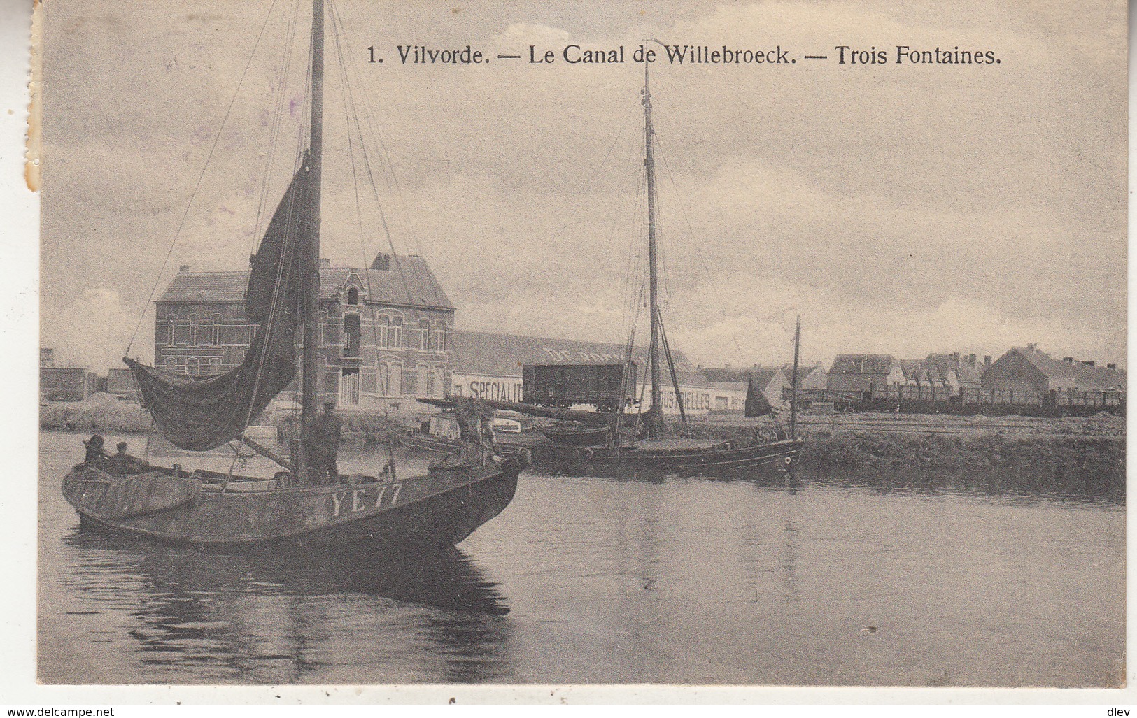 Vilvoorde - Vilvorde - Le Canal De Willebroeck - Trois Fontaines - 1912 - Uitg. Henri Bertels, Brussel - Vilvoorde