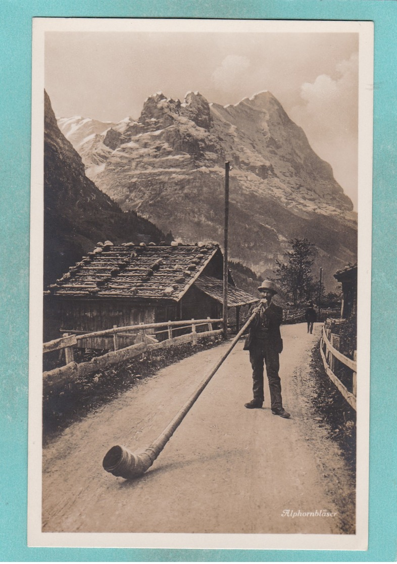 Small Post Card Of Alphornbläser,Switzerland,Q100. - Horn