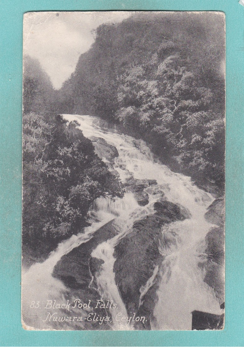 Small Post Card Of Black Pool Falls,Nuwara-Eliya,Ceylon,Sri Lanka,Q100. - Sri Lanka (Ceylon)