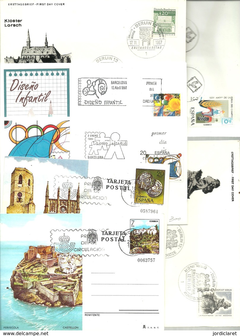 STOCK 45  FDC,LETTERS,POSTMARKETS  AND STATIONERY - Colecciones (sin álbumes)