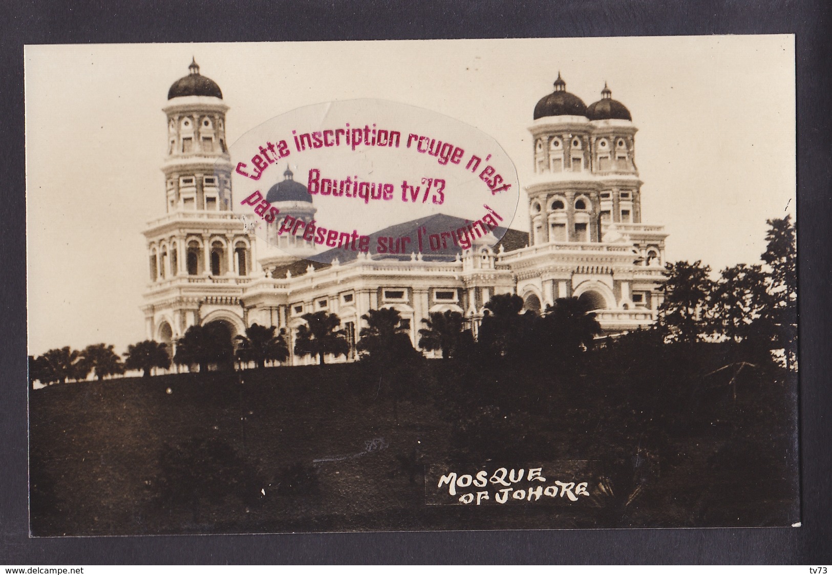 Q0569 - Mosque Of Johore - RPPC -  Malaisie Malaysia - Malaysia