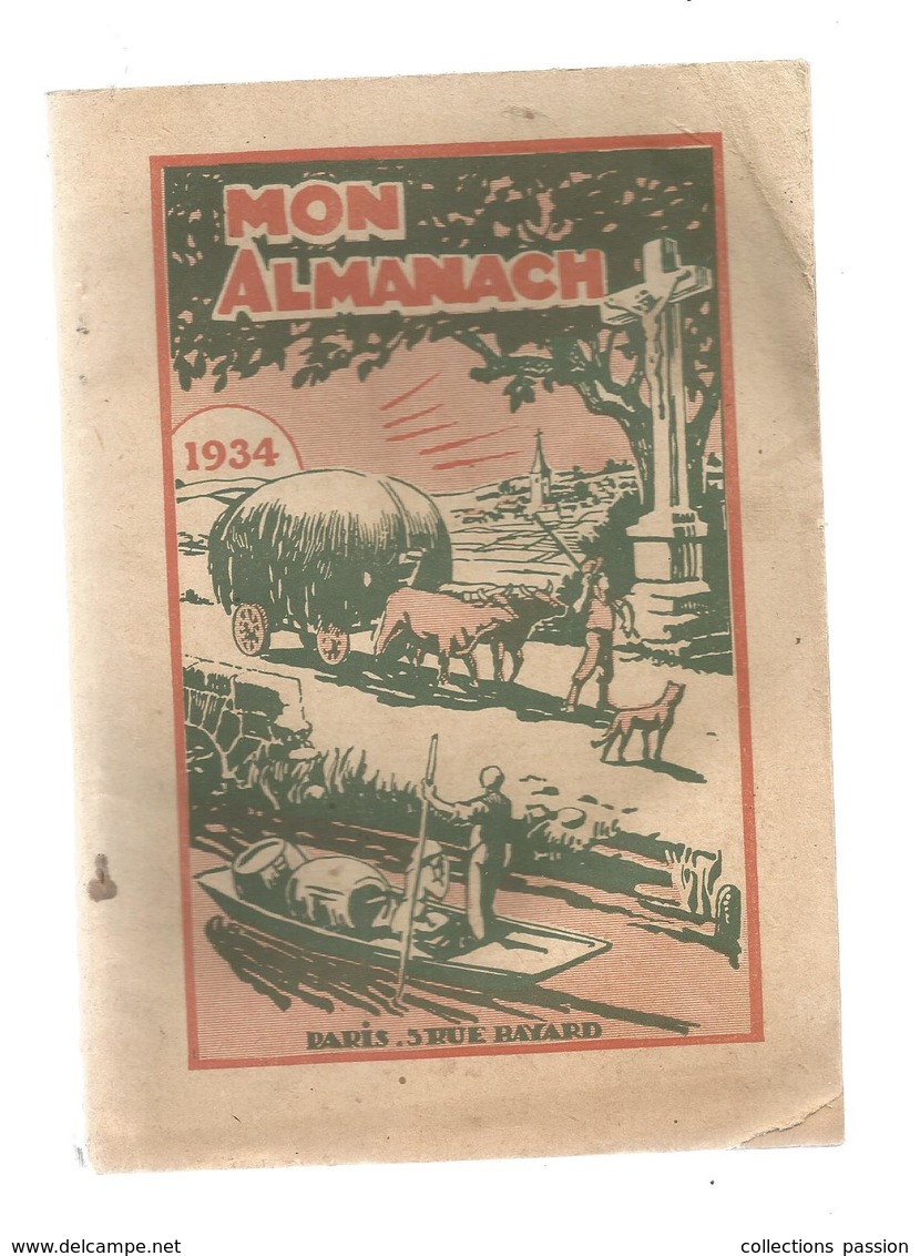 Mon Almanach 1934 ,calendrier , Maison De La Bonne Presse , Paris, 2 Scans, 97 Pages ,frais Fr 3.55e - Autres & Non Classés