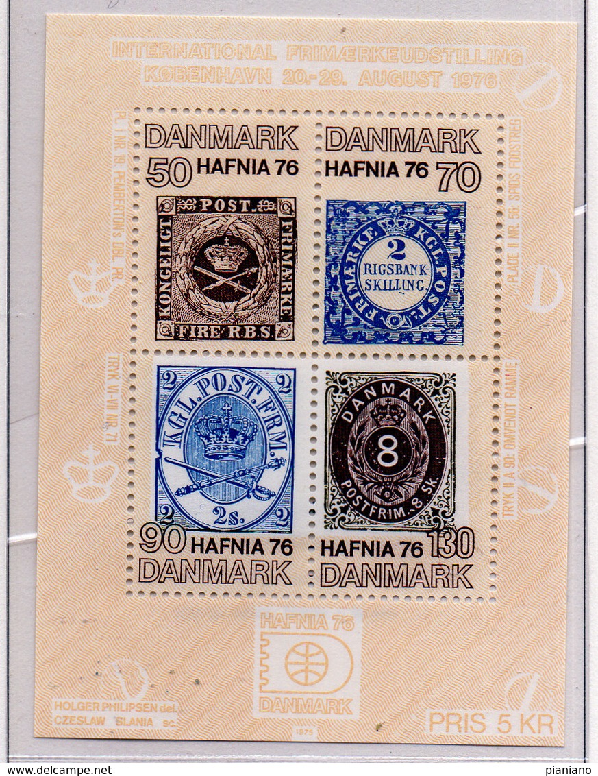 PIA- DANIMARCA : 1975 : "Hafnia '76" Esposizione Filatelica A Copenhagen  - (Yv  Bf 3) - Neufs