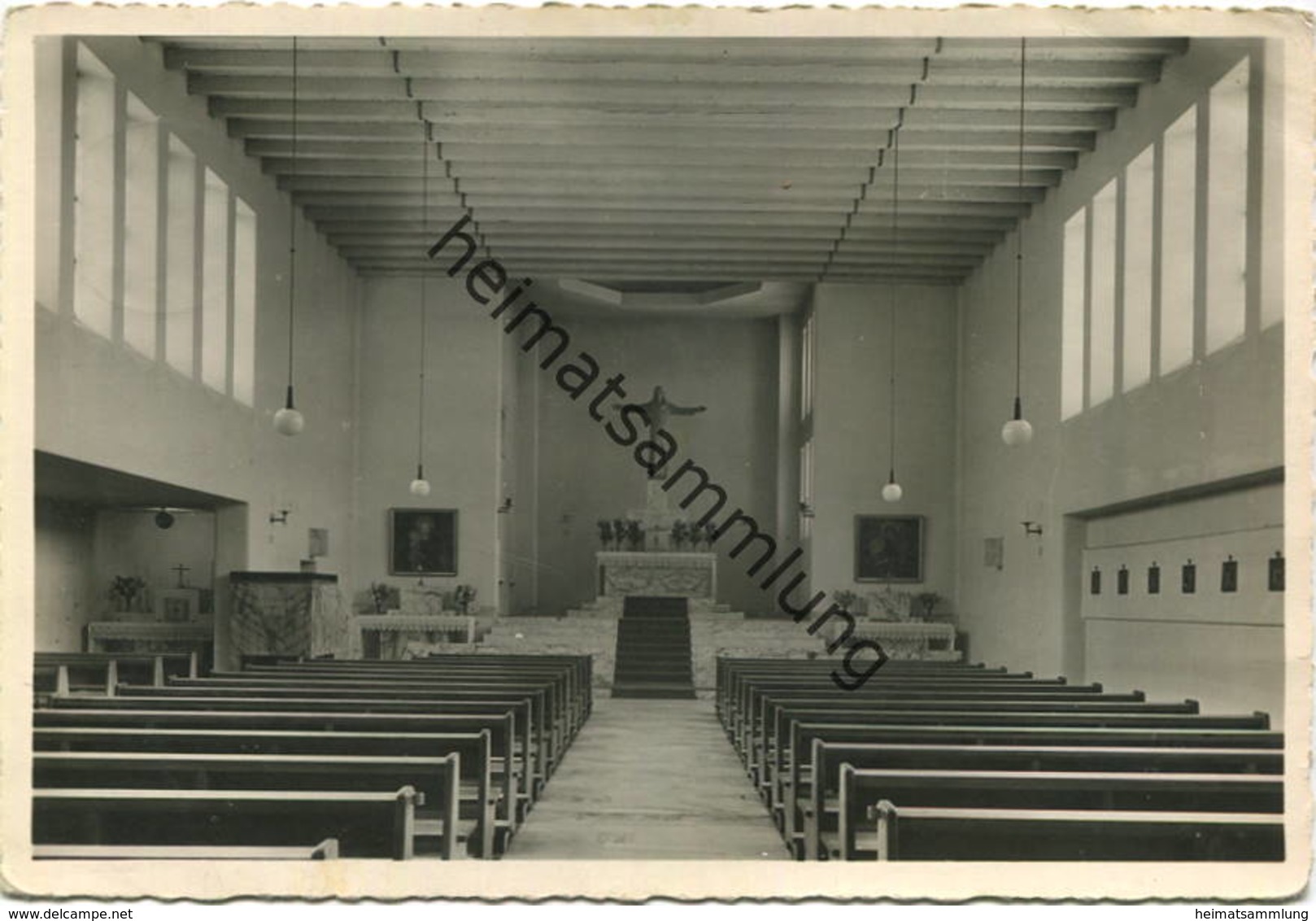 Berlin - Schmargendorf - Salvator-Kirche - Innenansicht - Foto-AK Grossformat - Verlag Peter Corkovic Berlin - Schmargendorf