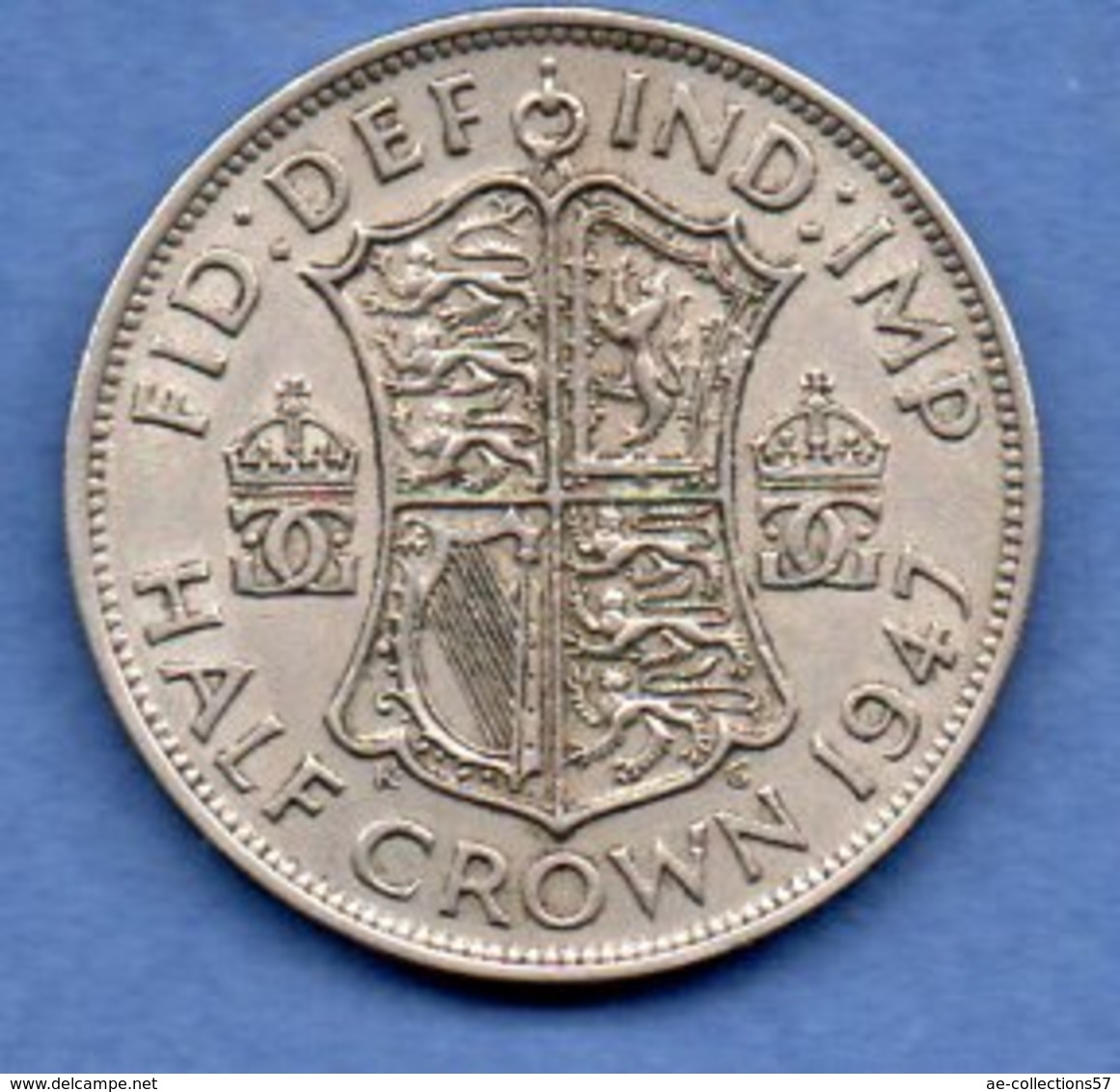 Grande Bretagne - 1/2 Crown 1947   - Km # 866  -état  TTB+ - K. 1/2 Crown