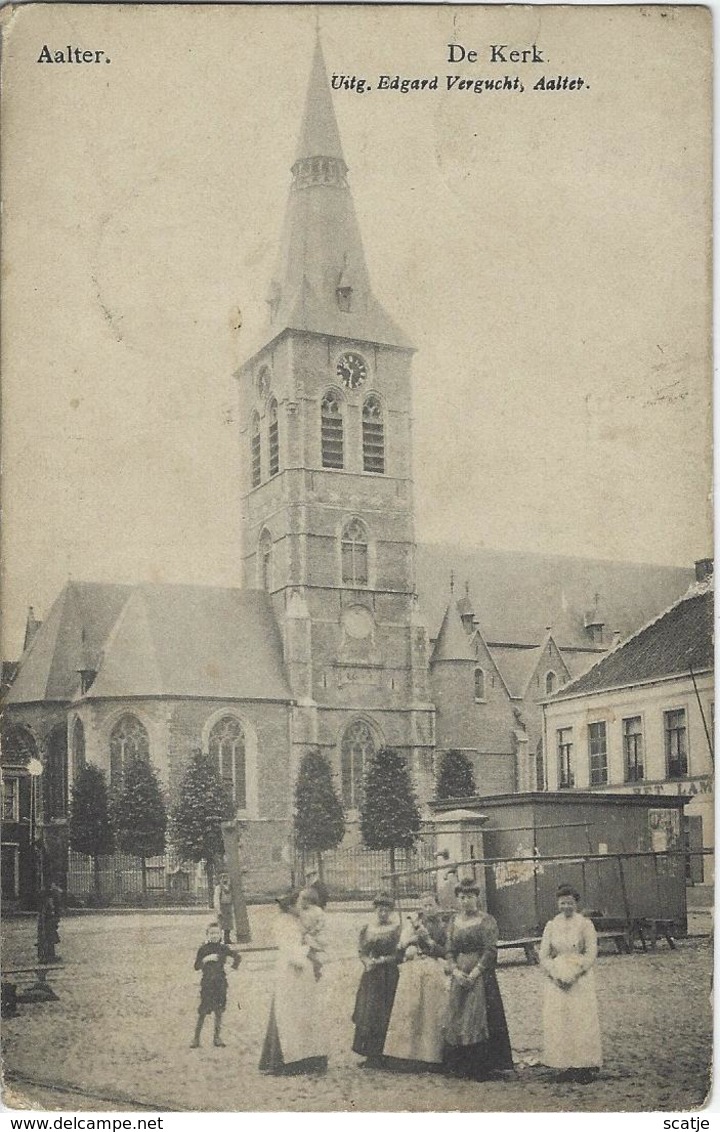 Aalter   -   De Kerk   -   1907   Naar  Evergem - Aalter