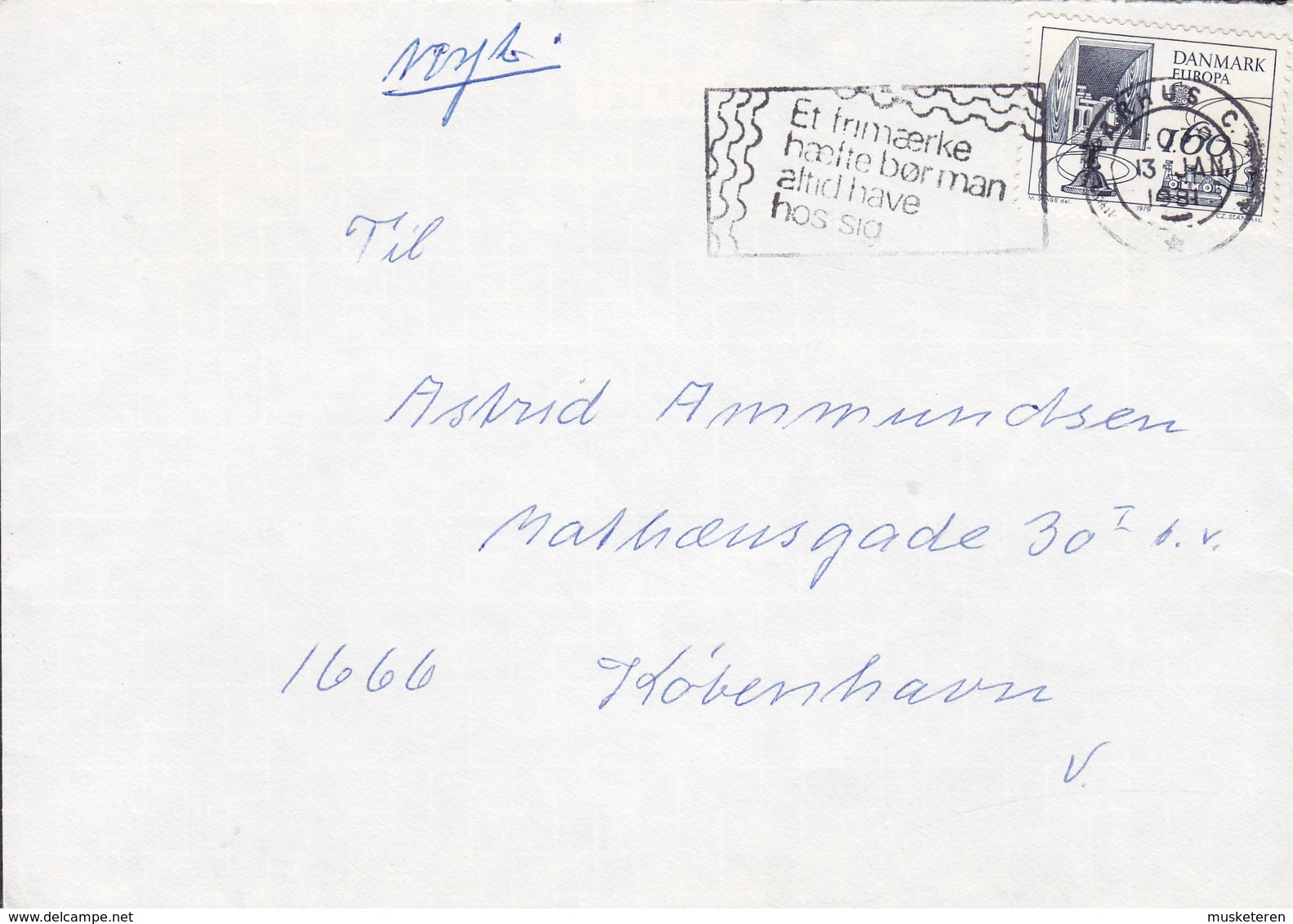 Denmark Slogan Flamme 'Frimærkehæfte' AARHUS C. 1981 Cover Brief Europa CEPT Telegraph (Cz. Slania) Stamp - Briefe U. Dokumente