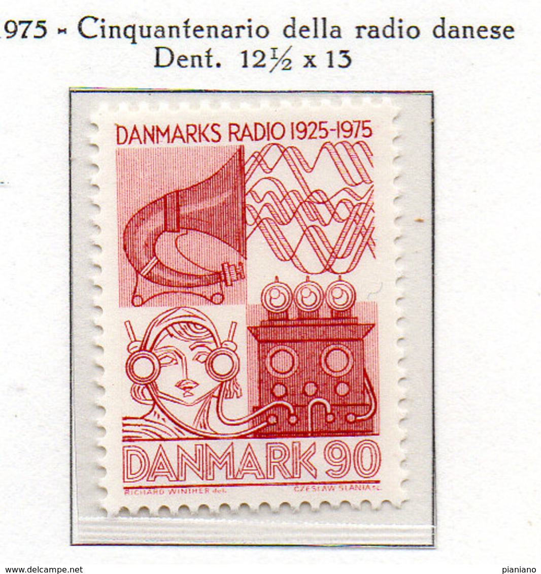 PIA - DANIMARCA -1975 : Cinquantenario Della Radio Danese  - (Yv 590) - Nuovi