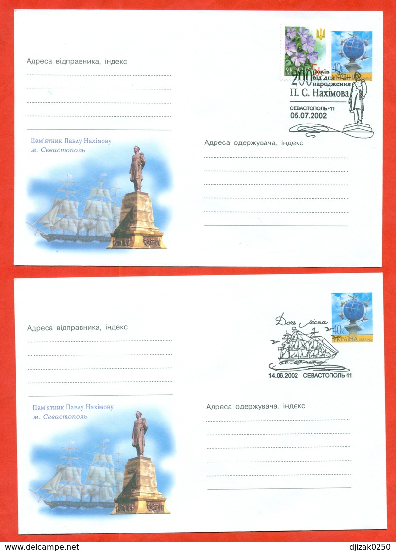 Ukraine  2002. Sevastopol. Two Envelopes With Special Cancellation. New! - Ships