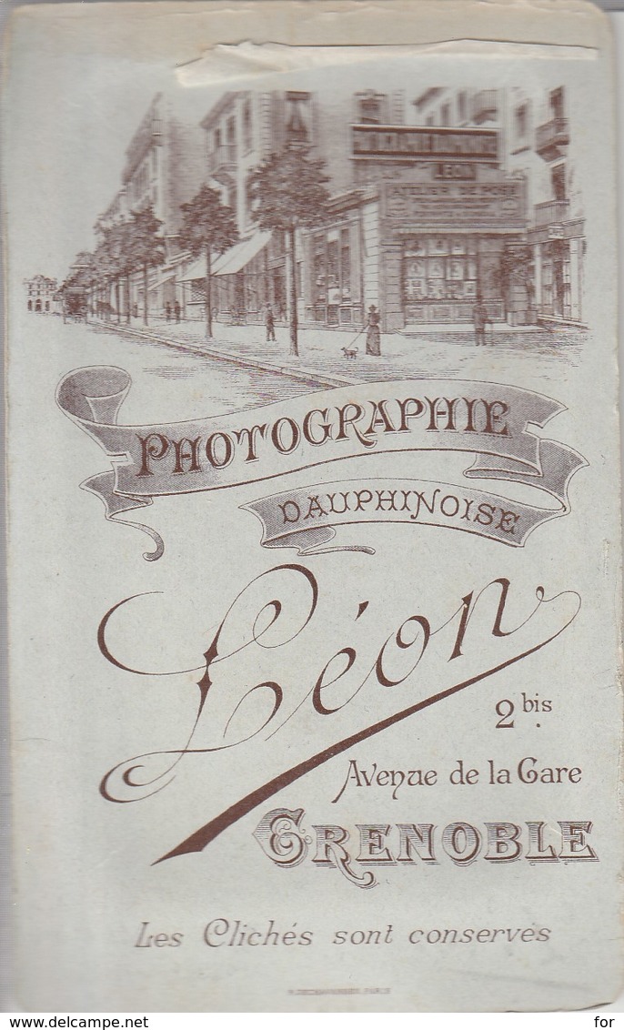 Photo : C.D.V. : Militaire : Soldat - 30é Régt. Chasseurs Alpins : Photo. LEON - Grenoble - Isère - Guerre, Militaire