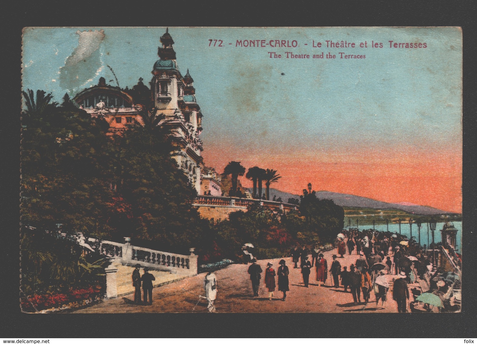 Monaco / Monte-Carlo - Le Théâtre Et Les Terrasses - 1924 - Monte-Carlo