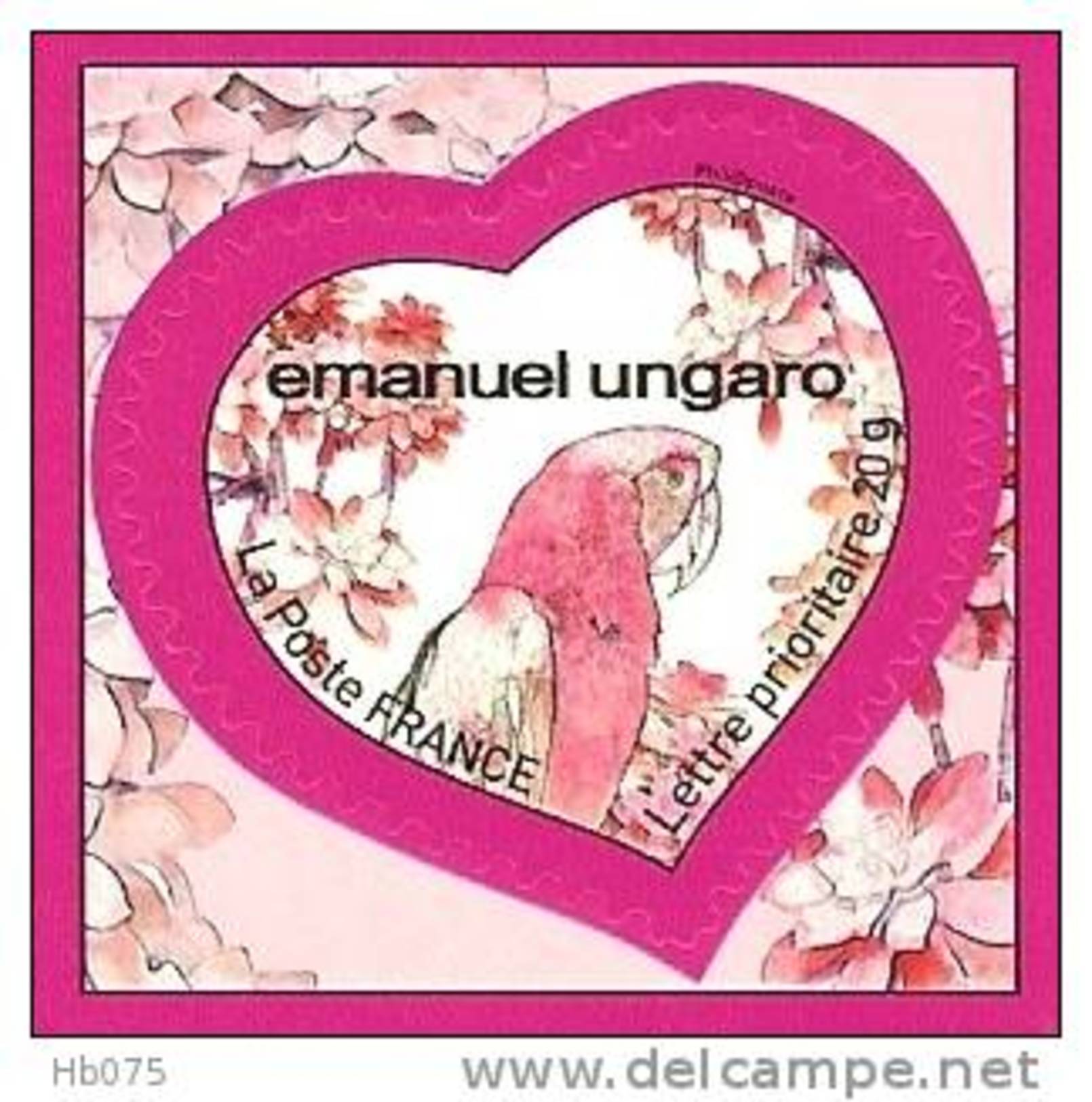 HB-P 095 France 4 Timbres Adhésifs 265 Saint-Valentin Coeur 2009 De La Maison De Couture Ungaro Issus De Feuille - Autres & Non Classés