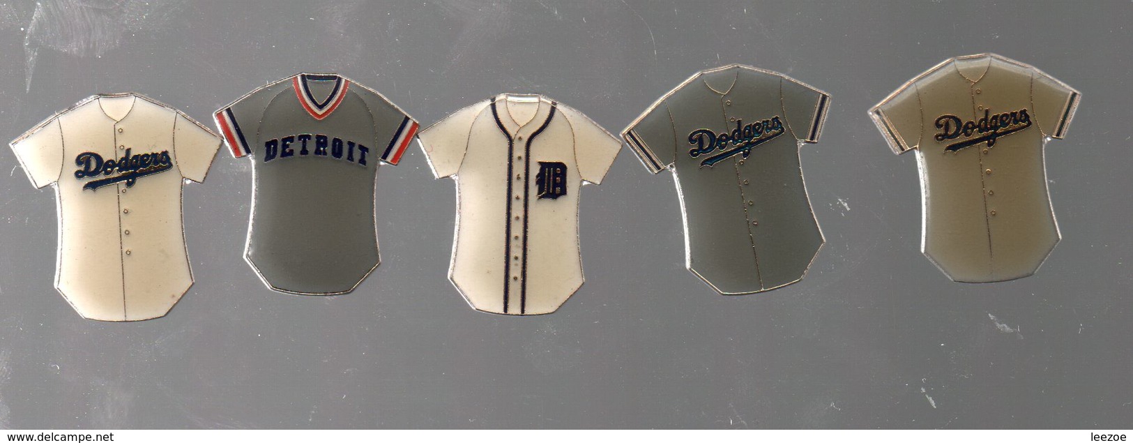 Pin's, Lot De 6 Pin's, DODGERS DE LOS ANGELES (4)...TIGERS DE DETROIT.VERITABLE PIN'S OFFICIAL PAR PETER DAVID....BT5 - Baseball