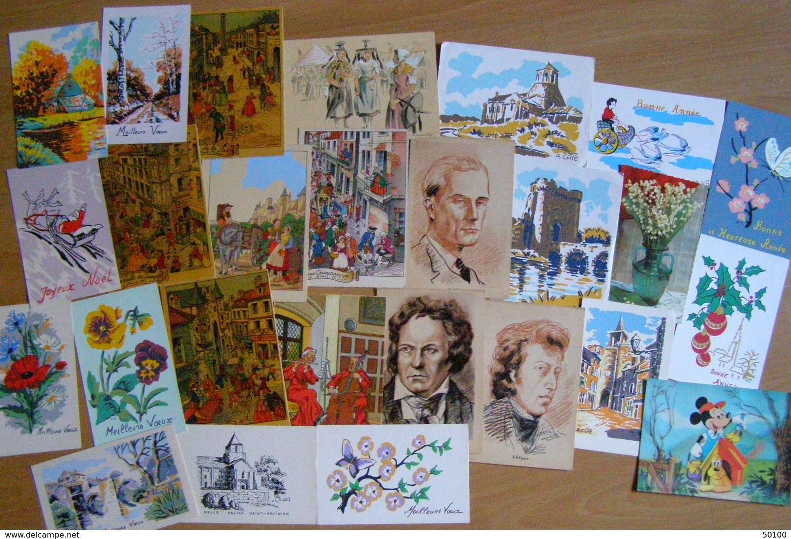 Lot De 300 Cartes Postales Fantaisie Diverses - 100 - 499 Cartes