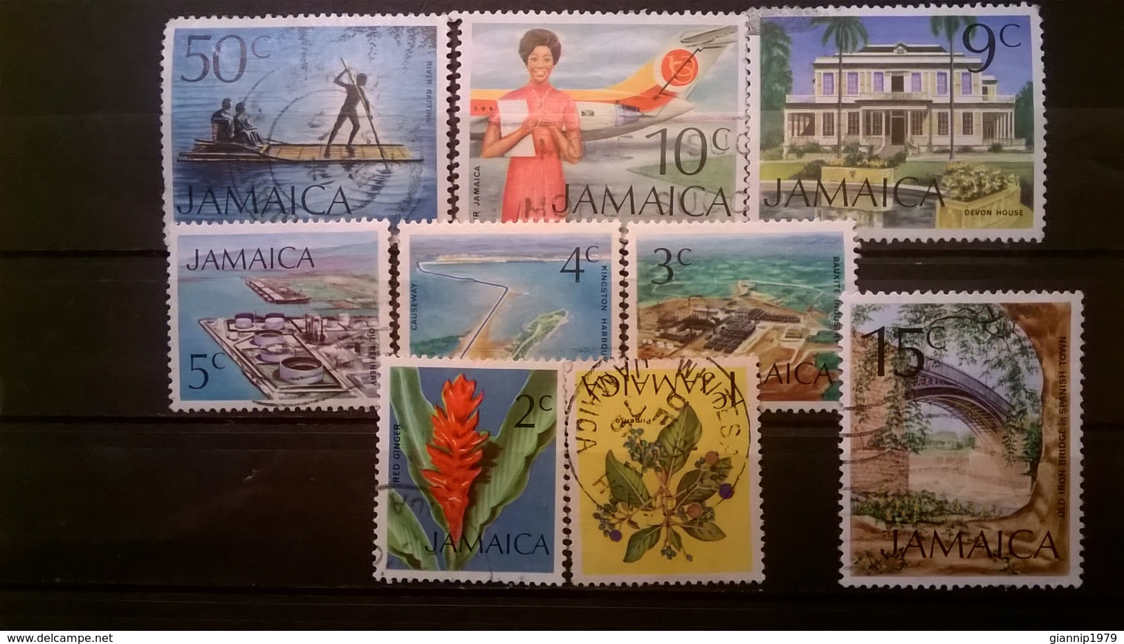 FRANCOBOLLI STAMPS GIAMAICA JAMAICA 1972 USED LOCAL MOTIVE MOTIVI LOCALI - Giamaica (1962-...)