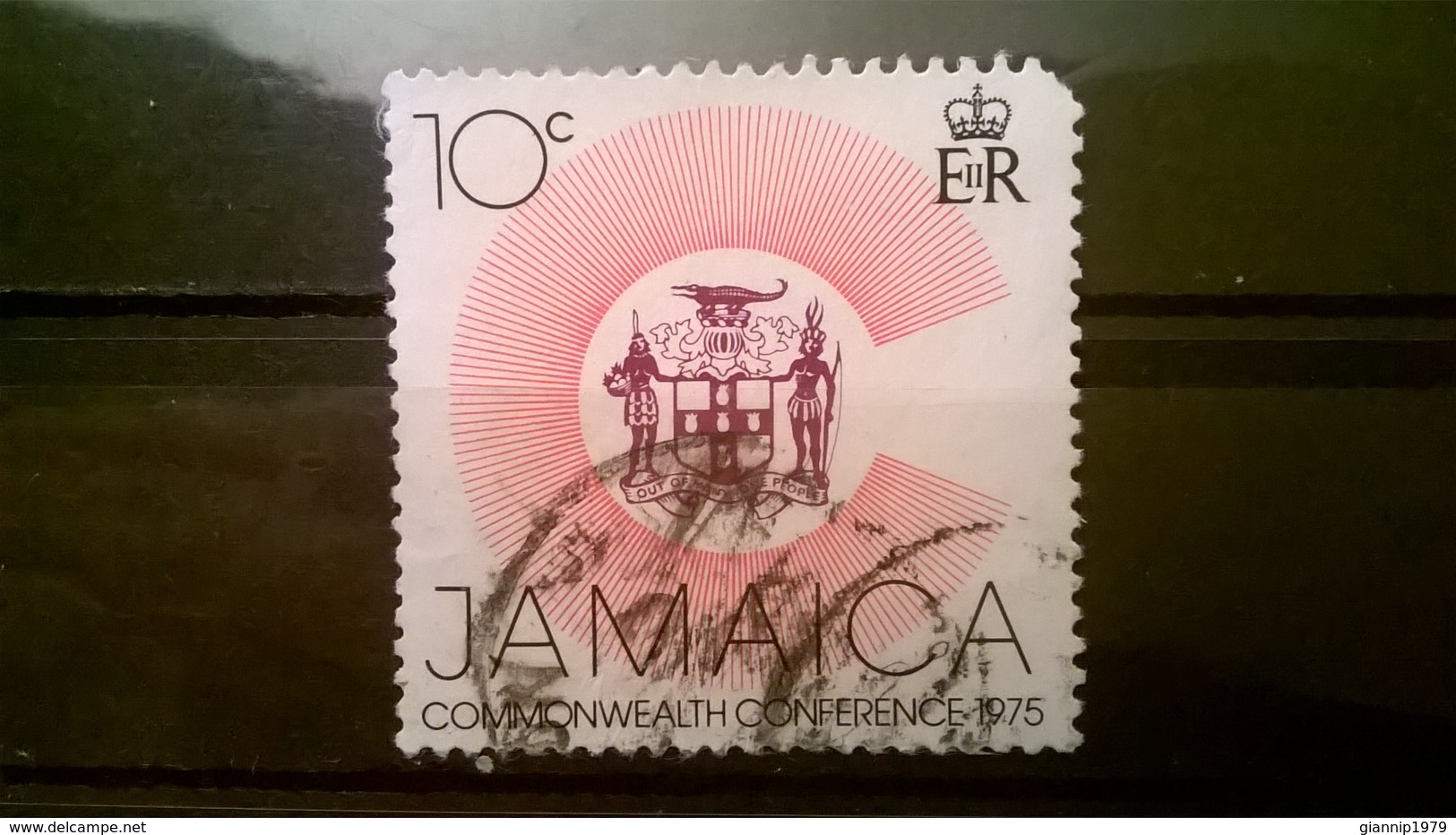 FRANCOBOLLI STAMPS GIAMAICA JAMAICA 1975 USED COMMONWEALTH HEADS GOVERNMENT CONFERENCE - Giamaica (1962-...)