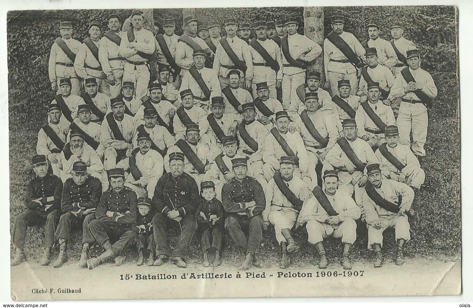 CPA 50 15ème Bataillon D'Artillerie à Pied - Peloton 1906-1907      Gc26 - Cherbourg