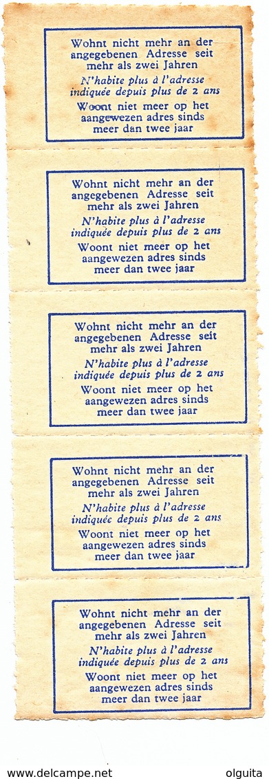 342/28  --  RARE Etiquettes-Motifs TRILINGUES (All. FR. NL)  Neuves Avec Gomme - Bande De 5 Grand Format - Post Office Leaflets