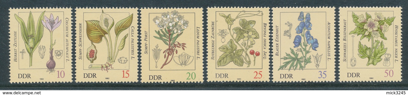 2341 à 2346** Flore - Unused Stamps