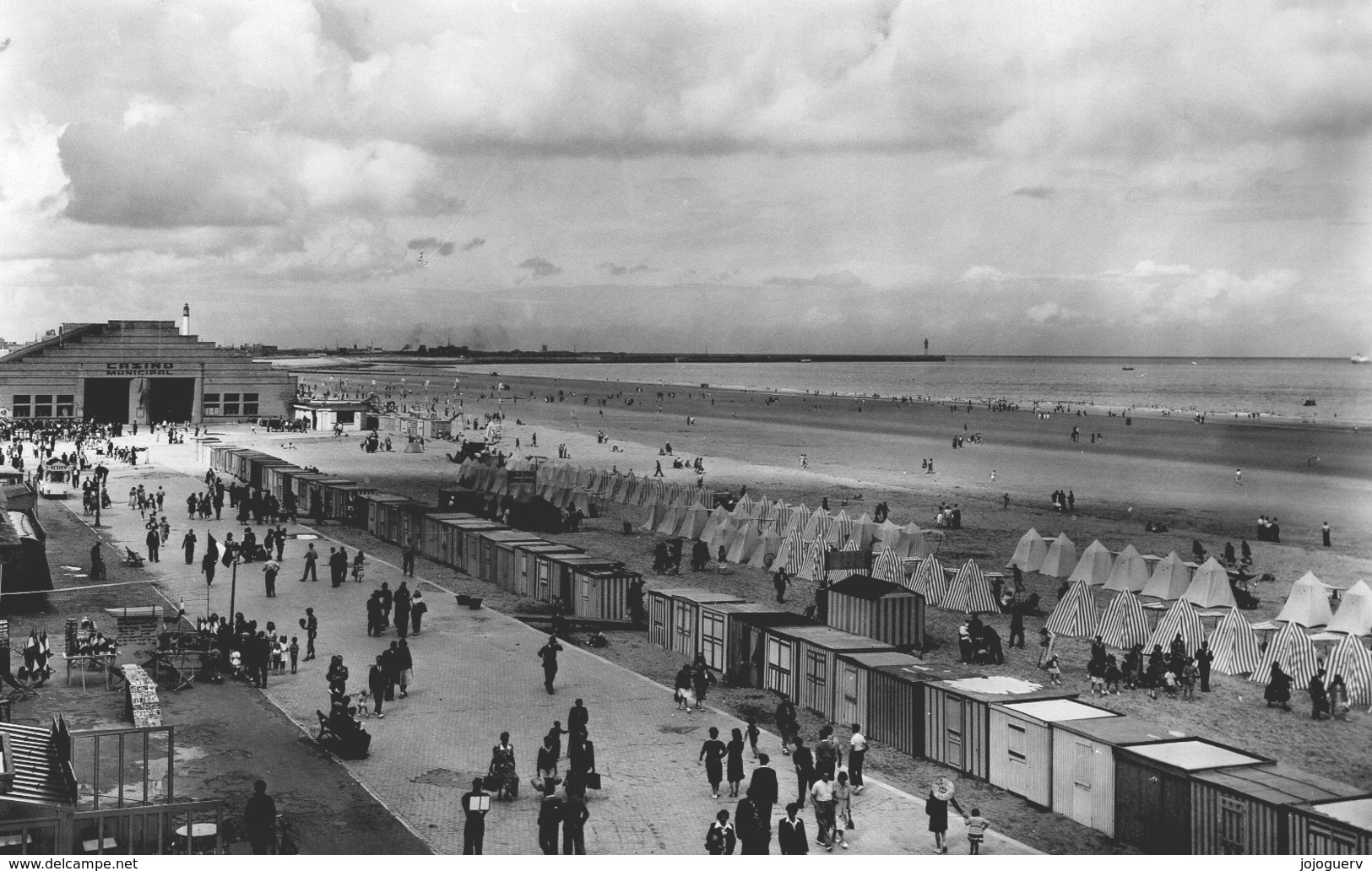 Malo Les Bains Dunkerque Perspective De La Plage Et Le Casino  ( Casino Provisoire TOP N° 52 - Malo Les Bains