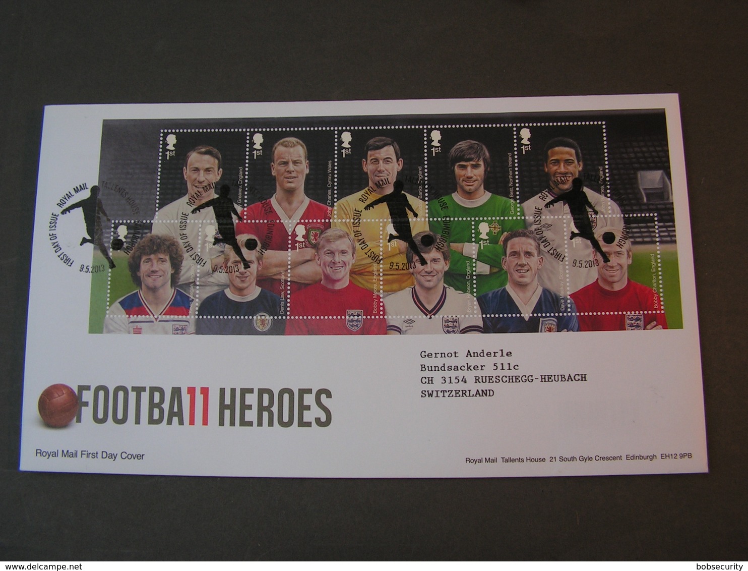 GB FDC 2013  Sports Football Heroes - Blocks & Kleinbögen