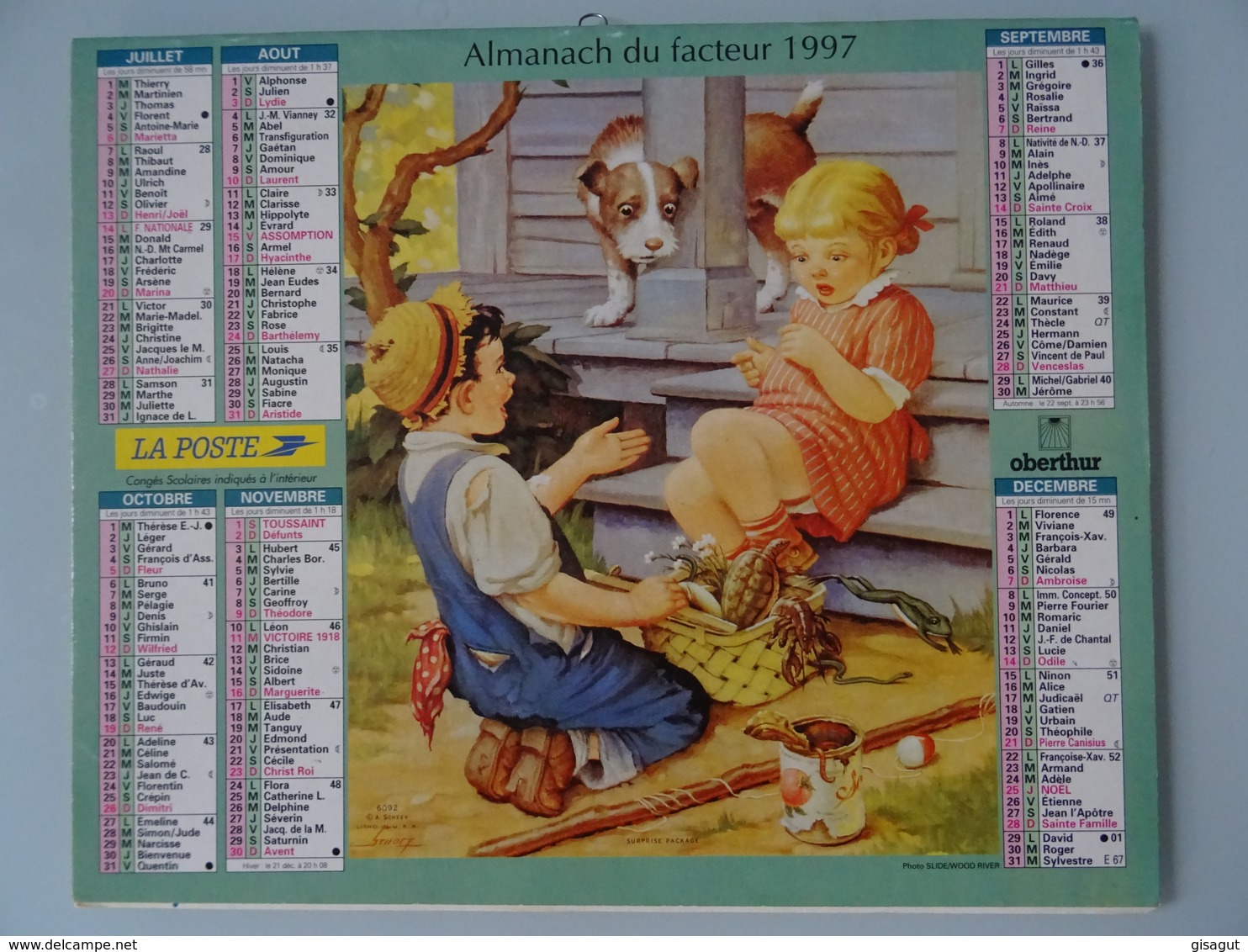 Almanach Du Facteur  1997  Recto Les Petits Enfants Verso  Surprise Package - Grand Format : 1991-00